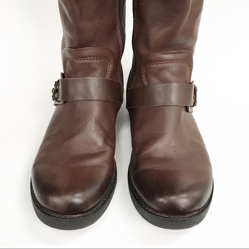 Crown Vintage Brown Leather Riding Boots7.5m Gem